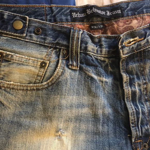 💜 Urban Behavior dark wash jeans 34x32 - Picture 5 of 11